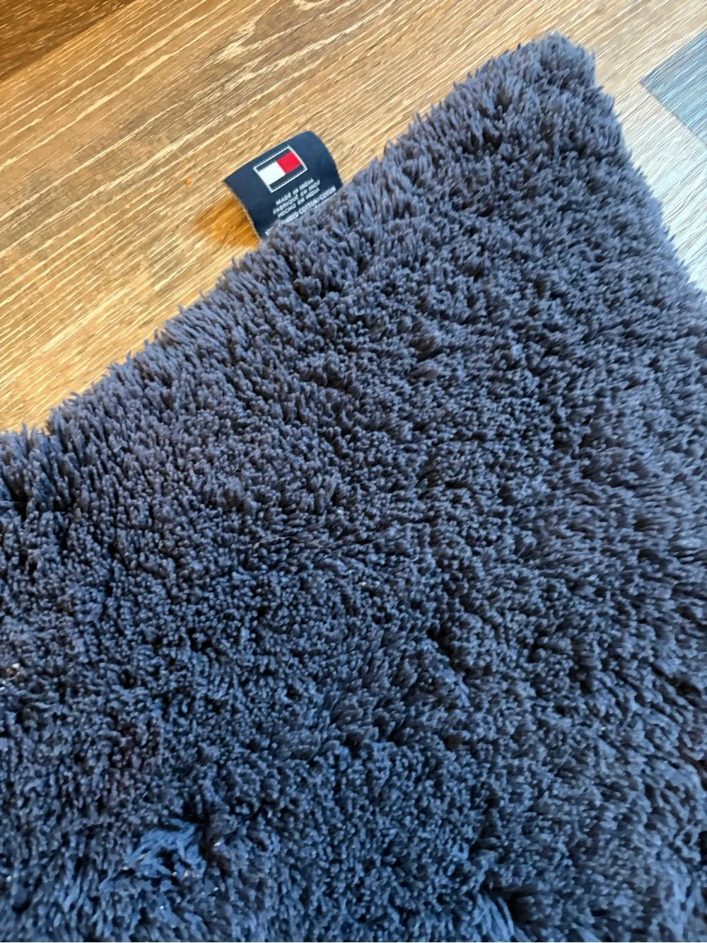 Tommy Hilfiger Dark Navy Star-Shaped Plush Bath Mat